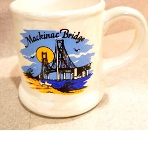 5/$10 White Marble Mackinaw Bridge Mug